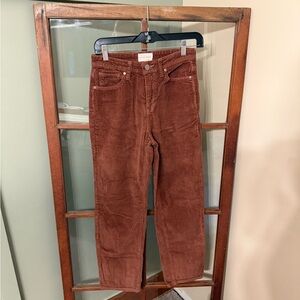 Gilded Intent Brown Corduroy 90’s Straight Leg Pants
